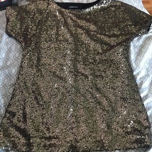 Gold sequin top